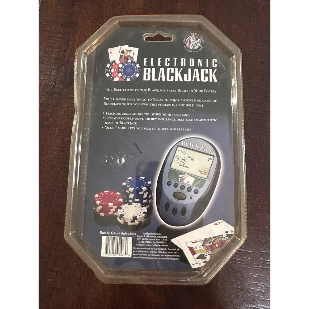 Electronic Black Jack Handheld Game, Excalibur Electronics NEW